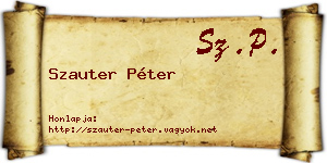 Szauter Péter névjegykártya